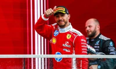 Lewis Hamilton sul podio del Canada (© Ferrari Media Centre)