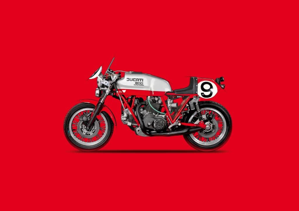 Un'immagine della Ducati 860 Montjuic del 1975 (© Ducati Media House)