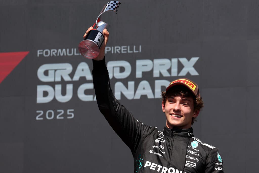 Kimi festeggia il suo primo podio in F1