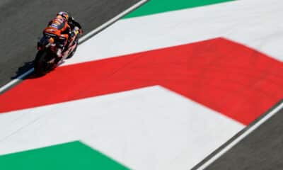 Enea Bastianini in azione al Mugello nel 2025