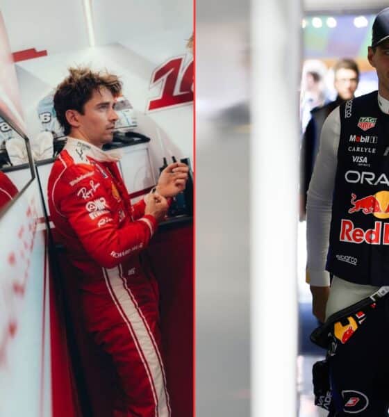 Charles Leclerc e Max Verstappen a Miami (© Ferrari Media Centre - Red Bull Content Pool)