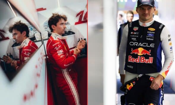 Charles Leclerc e Max Verstappen a Miami (© Ferrari Media Centre - Red Bull Content Pool)