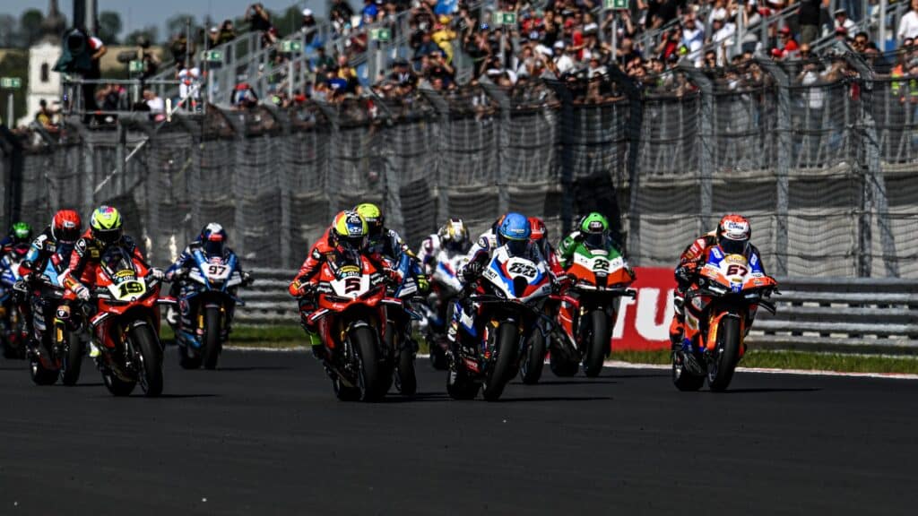 I piloti WSBK in azione al Balaton Park