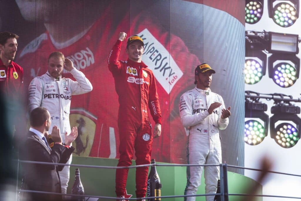 Charles Leclerc vittorioso a Monza nel 2019