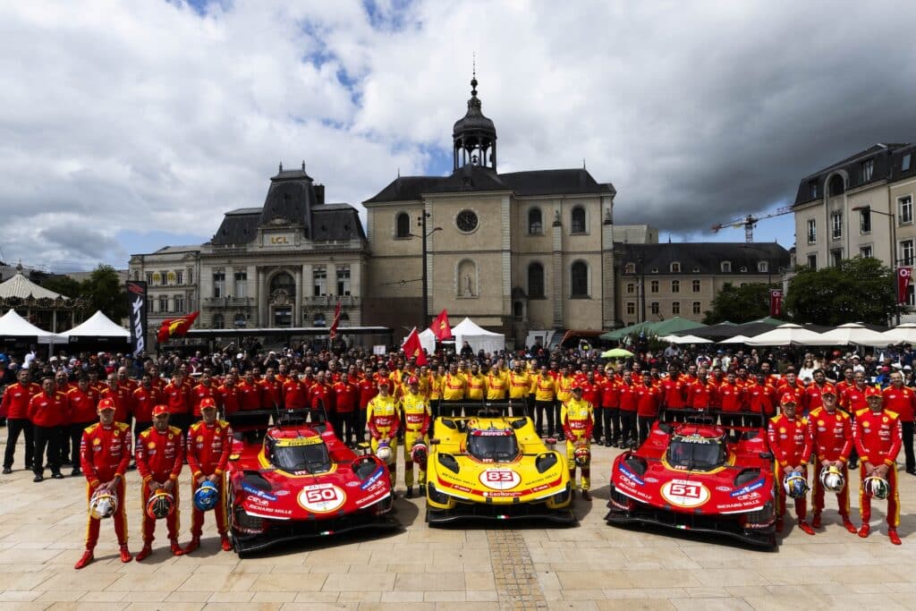 Le tre Ferrari impegnate a Le Mans (© FIA WEC / DPPI)