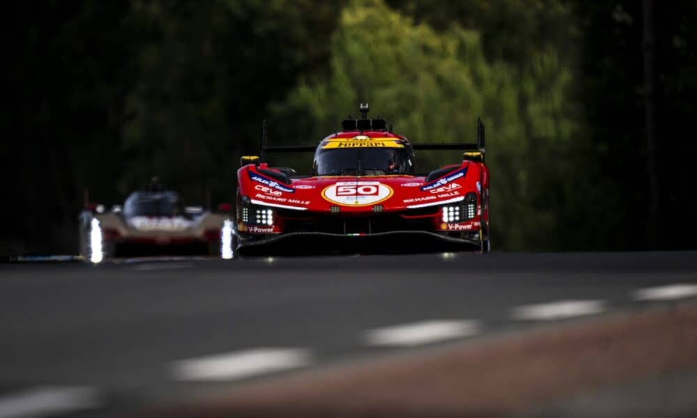 La #50 Ferrari nei test a Le Mans (© FIA WEC / DPPI)