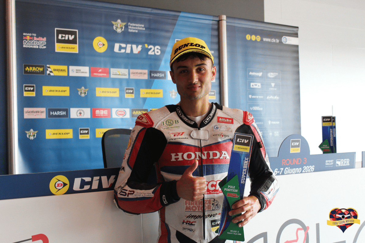 Gabriele Giannini, poleman nel CIV SBK a Imola 2026