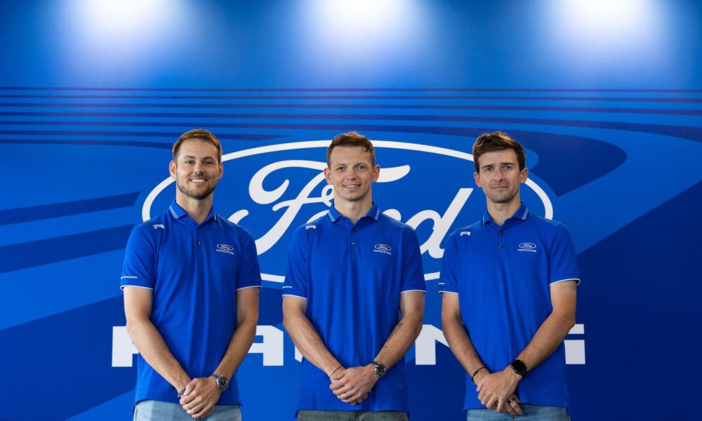 Tom Blomqvist, Nick Yelloly e Matt Campbell (© Ford Racing)