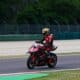 Samuele Cavalieri festeggia dopo la vittoria in Gara 1 a Imola