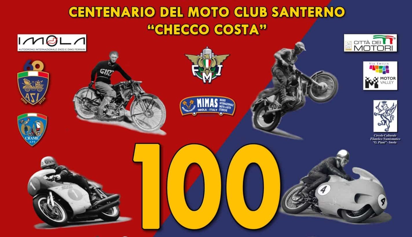 La locandina della mostra in occasione del Centenario del Moto Club Santerno (© Moto Club Santerno)