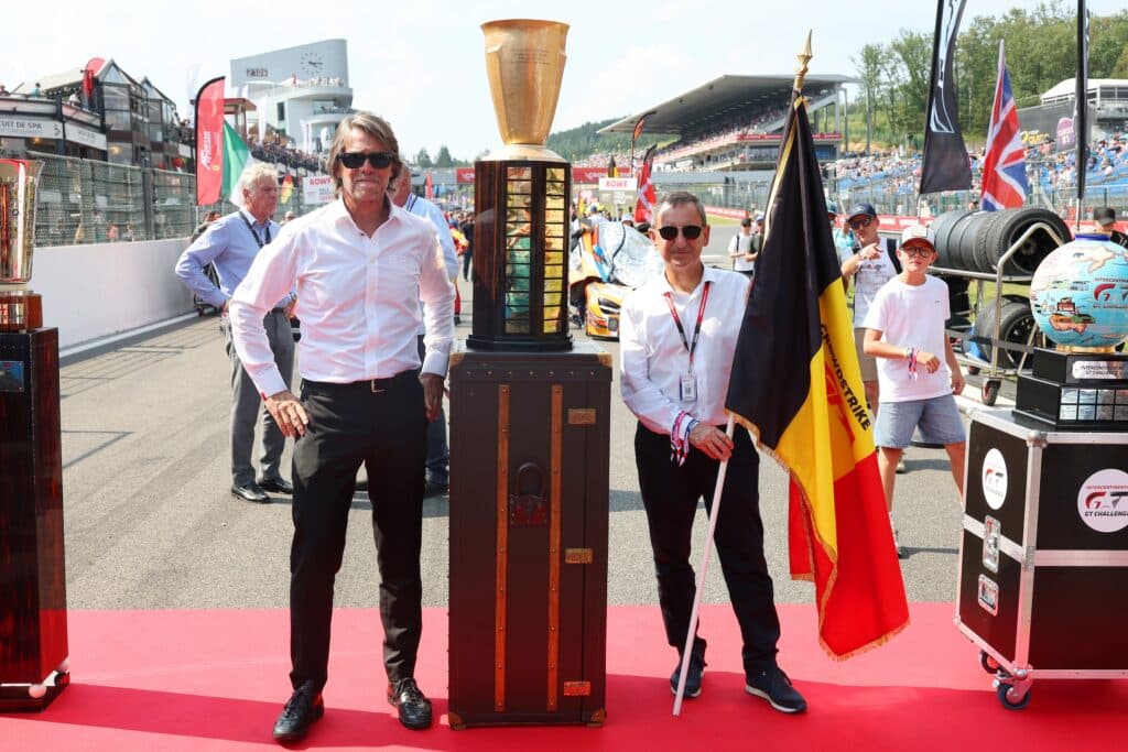 A sx Stephane Ratel con Pierre Fillon, CEO dell'Automobile Club de l'Ouest (© SRO/JEP)
