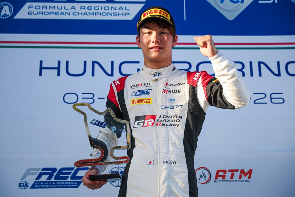 Yuki Sano vincitore di Gara 1 Round di Ungheria FREC 2026 (© archiviofotografico.acisport.it)