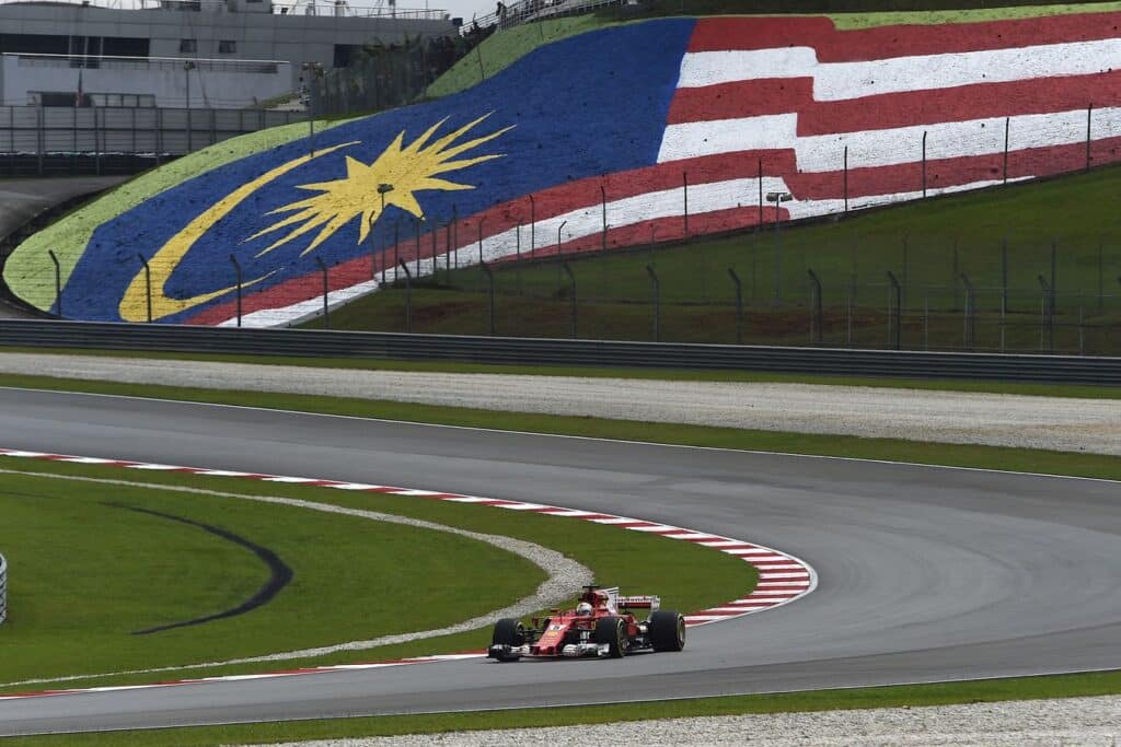 Sebastian Vettel in Malesia nel 2017 (© Ferrari Media Centre)