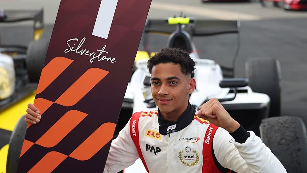 Ugo Ugochukwu, vincitore della Sprint a Silverstone