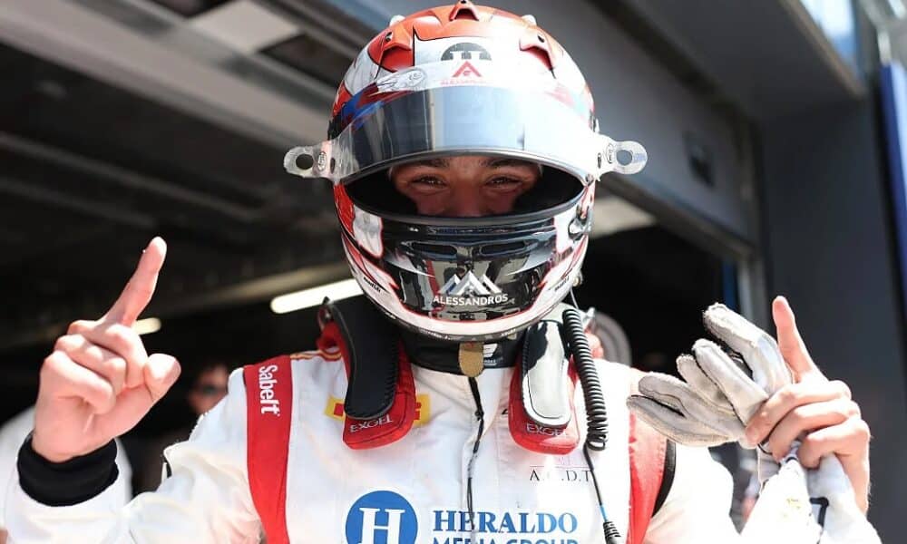 Noel Leon, vincitore della Feature Race di F2