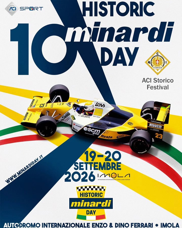 Il poster dell'historia Minardi Day 2026 (© Historic Minardi Day)
