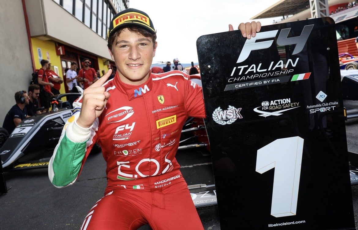 Niccolò Maccagnani vincitore Gara 1 F4 round di Mugello (© archiviofotografico.acisport.it)