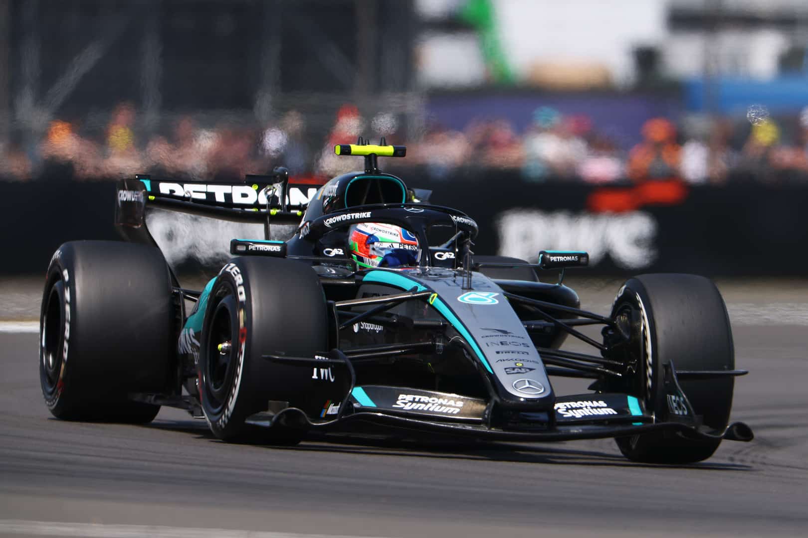 Andrea Kimi Antonelli in pole position nelle qualifiche del GP di Gran Bretagna 2026 (© Mercedes Media Centre)