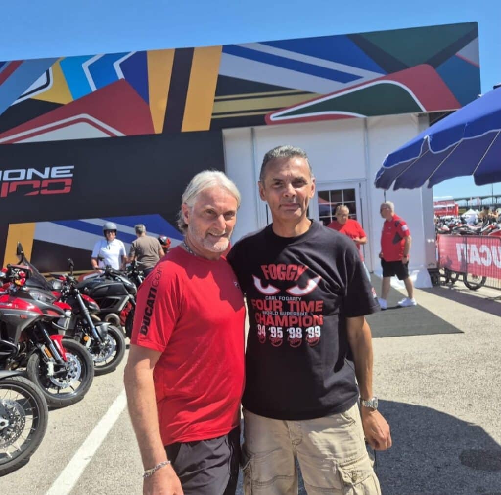 Piero Guerrini con Carl Fogarty