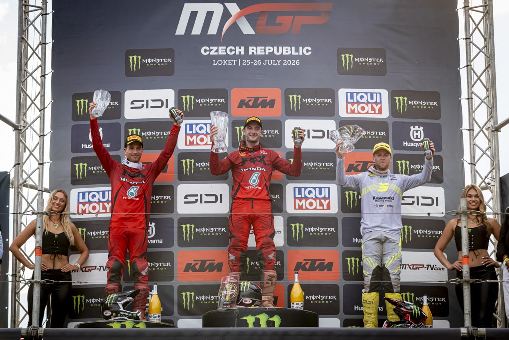 Il podio del MXGP di Loket 2026 (© mxgp.com)