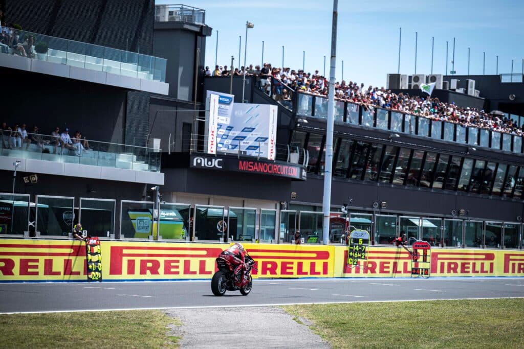 Niccolò Bulega in azione nell'ultimo Round di Misano