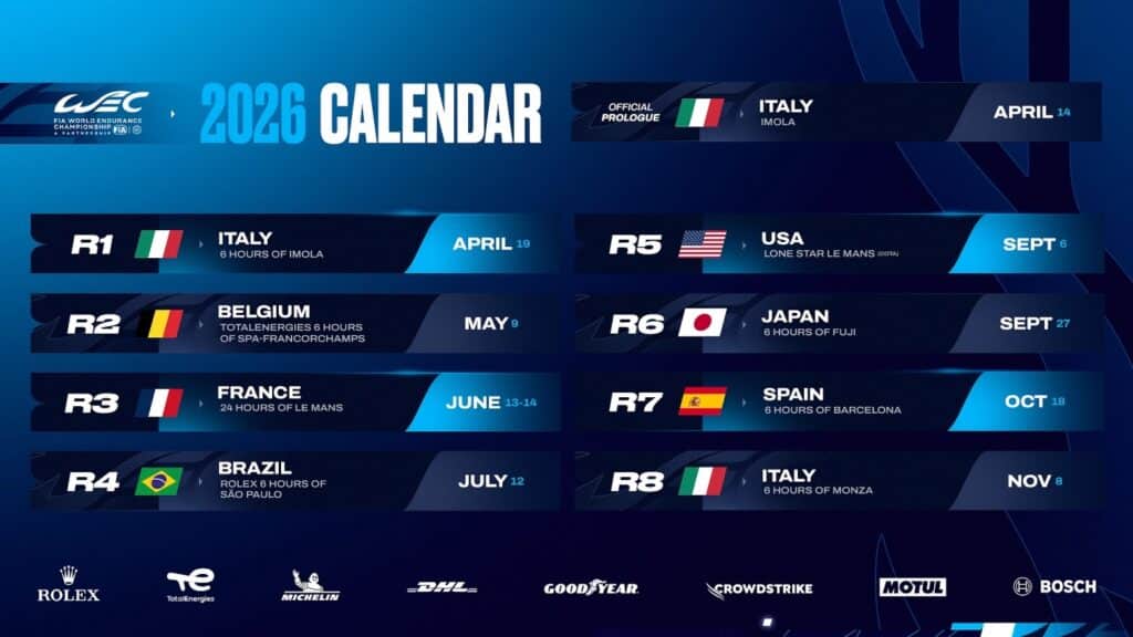 calendario wec 2026