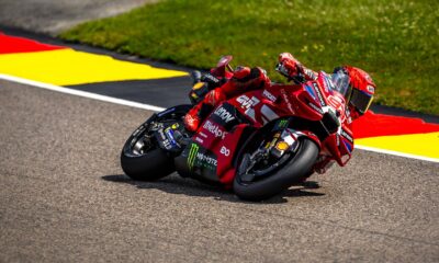 Marc Marquez in pista al Sachsenring