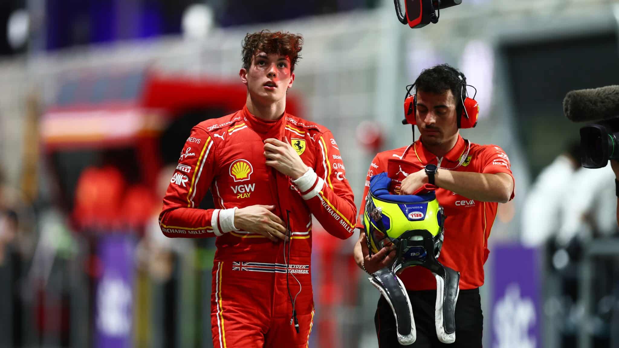 Oliver Bearman dopo le qualifiche del Gran Premio di Arabia Saudita 2024 ( © formula1.com)