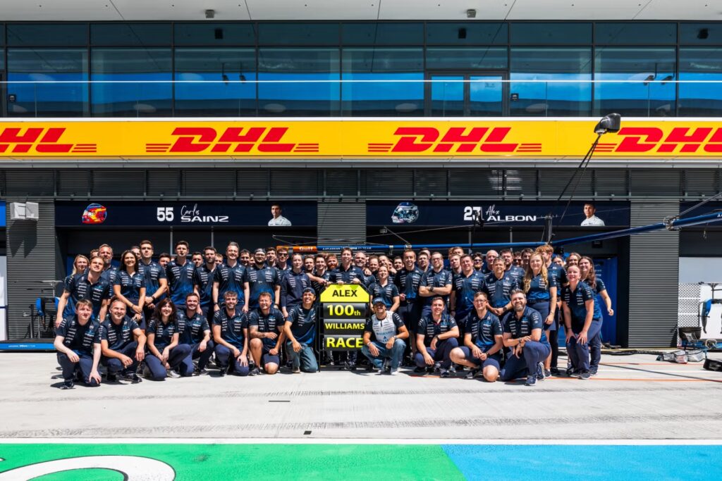 Le celebrazioni delle 100 gare in Williams
