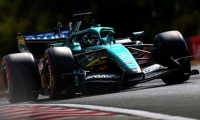 Lance Stroll con l'Aston Martin AMR26 in Ungheria (© astonmartinf1.com)