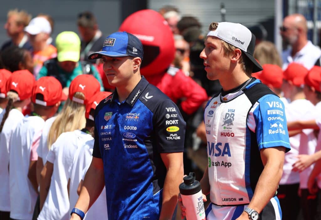 Isack Hadjar e Liam Lawson in Ungheria (© Red Bull Content Pool)