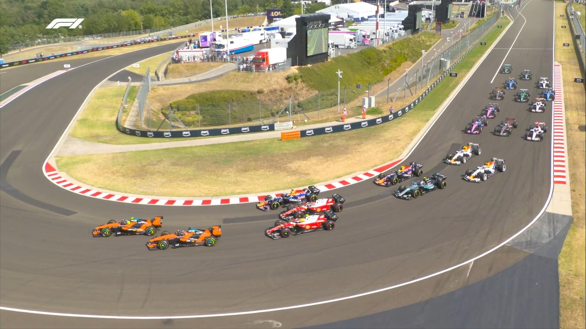 La partenza del GP di Ungheria 2026 (© x.com/f1)