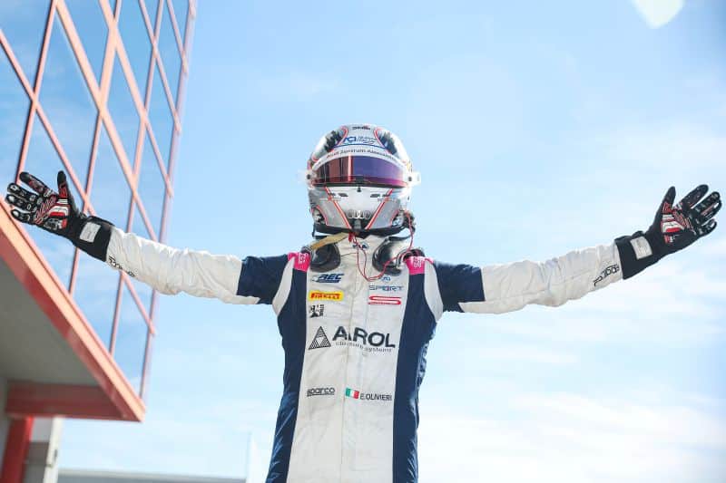 Emanuele Oliveri vincitore di Gara 1 Round Imola e Rookie Champion FREC 2026 (© archiviofotografico.acisport.it)
