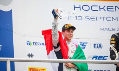 Emanuele Olivieri sul podio di Gara 2 ad Hockenheim è campione FREC 2026 (© archiviofotografico.acisport.it)