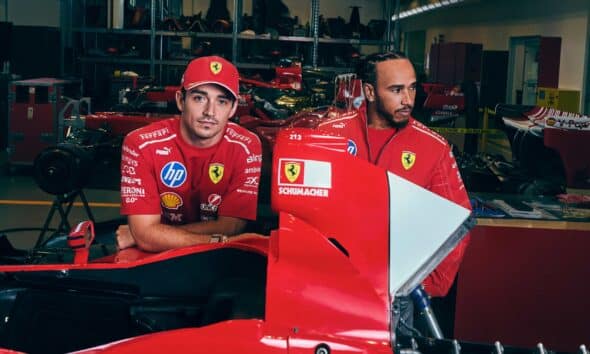 Charles Leclerc e Lewis Hamilton (© Ferrari Media Centre)