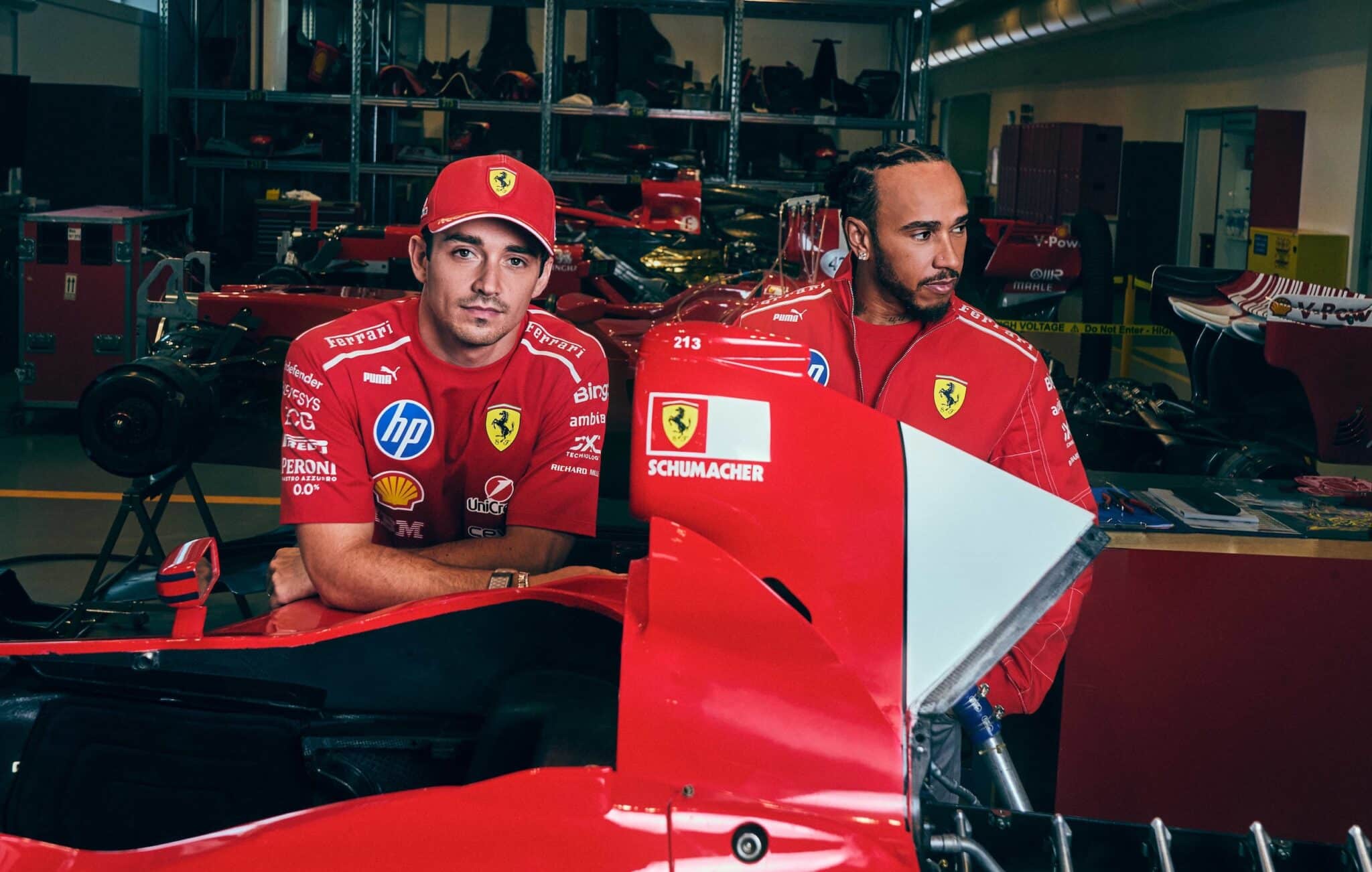 Charles Leclerc e Lewis Hamilton (© Ferrari Media Centre)