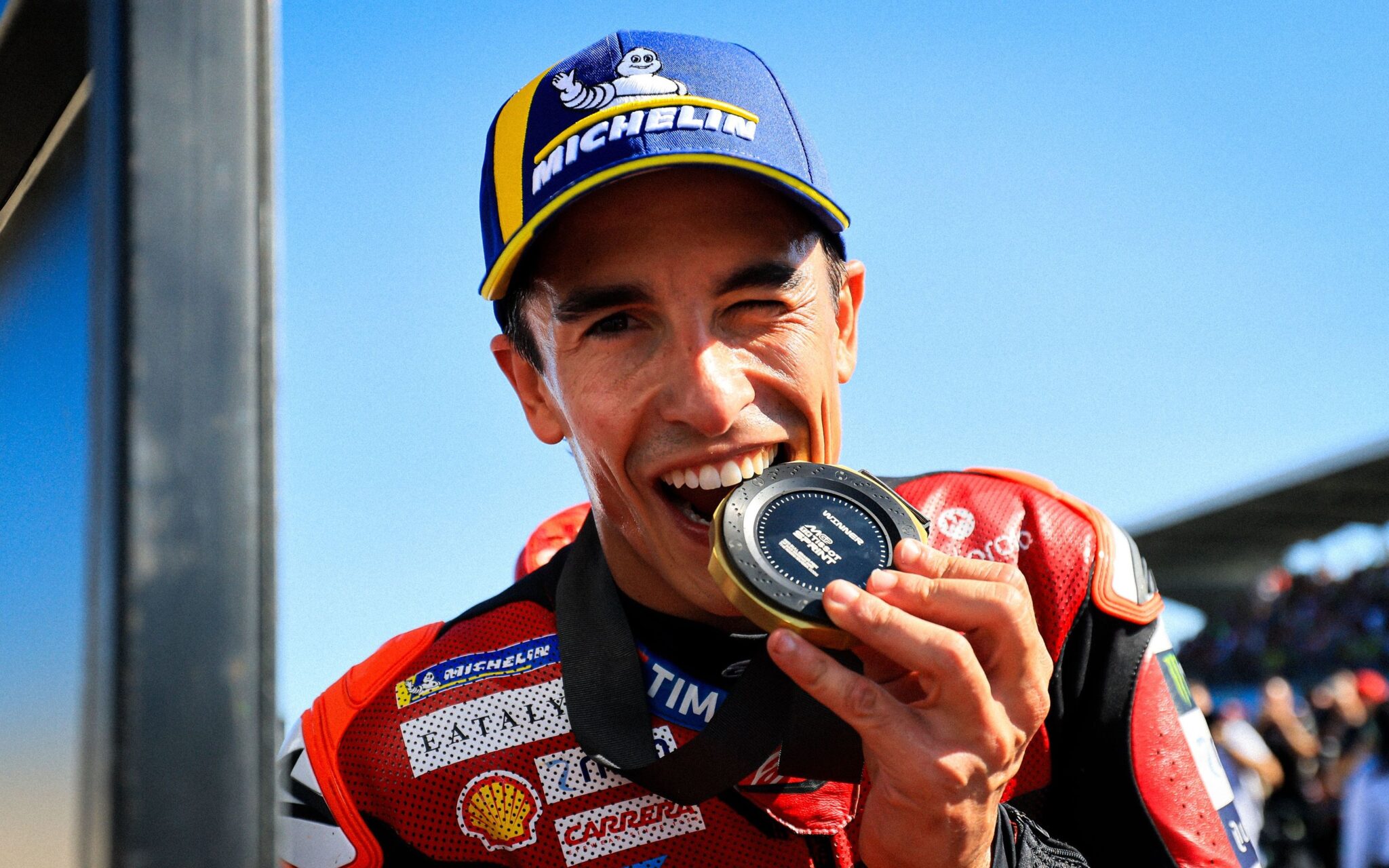 Marc Marquez, Ducati Lenovo Team, vincitore della Sprint a Misano