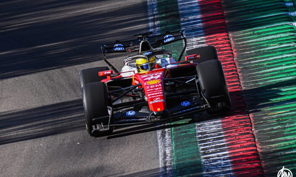 hamilton test ferrari imola
