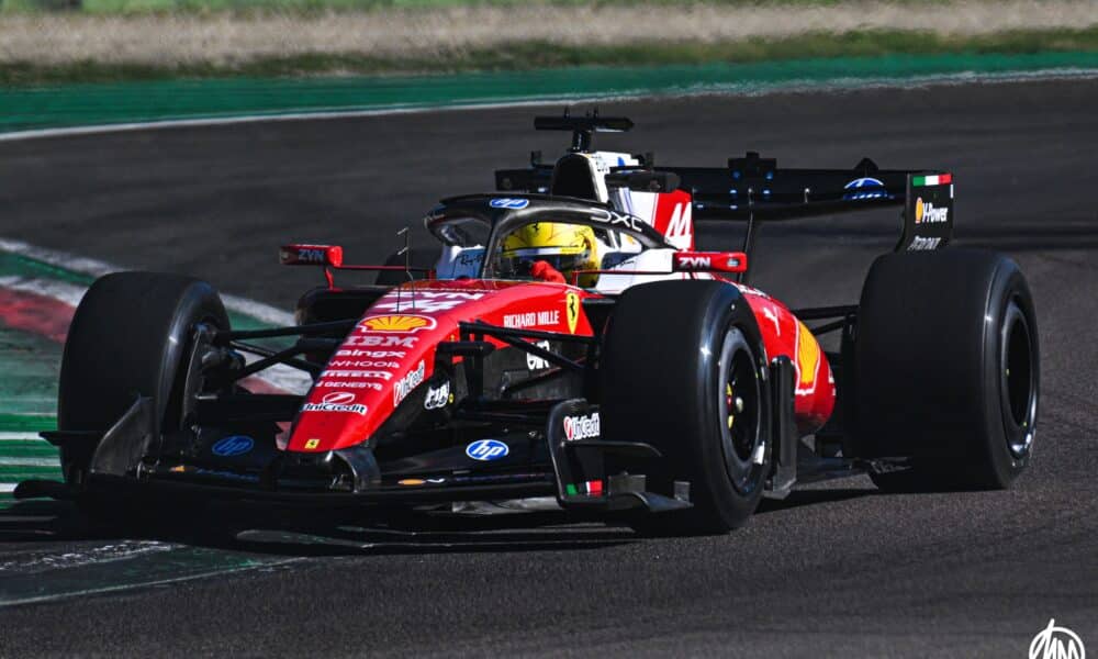 hamilton test ferrari imola
