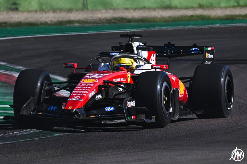 hamilton test ferrari imola