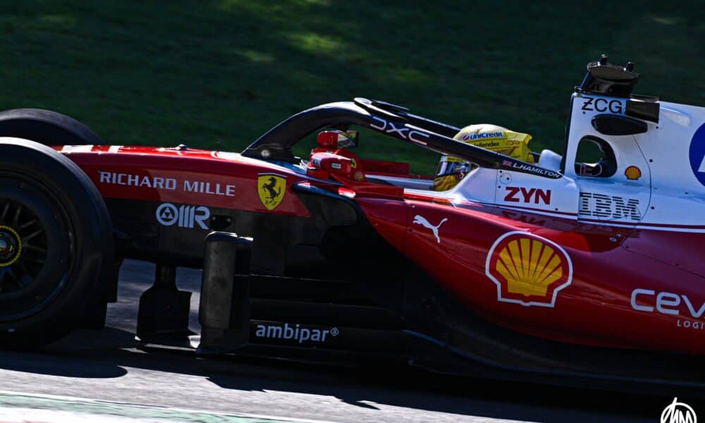 hamilton test ferrari imola