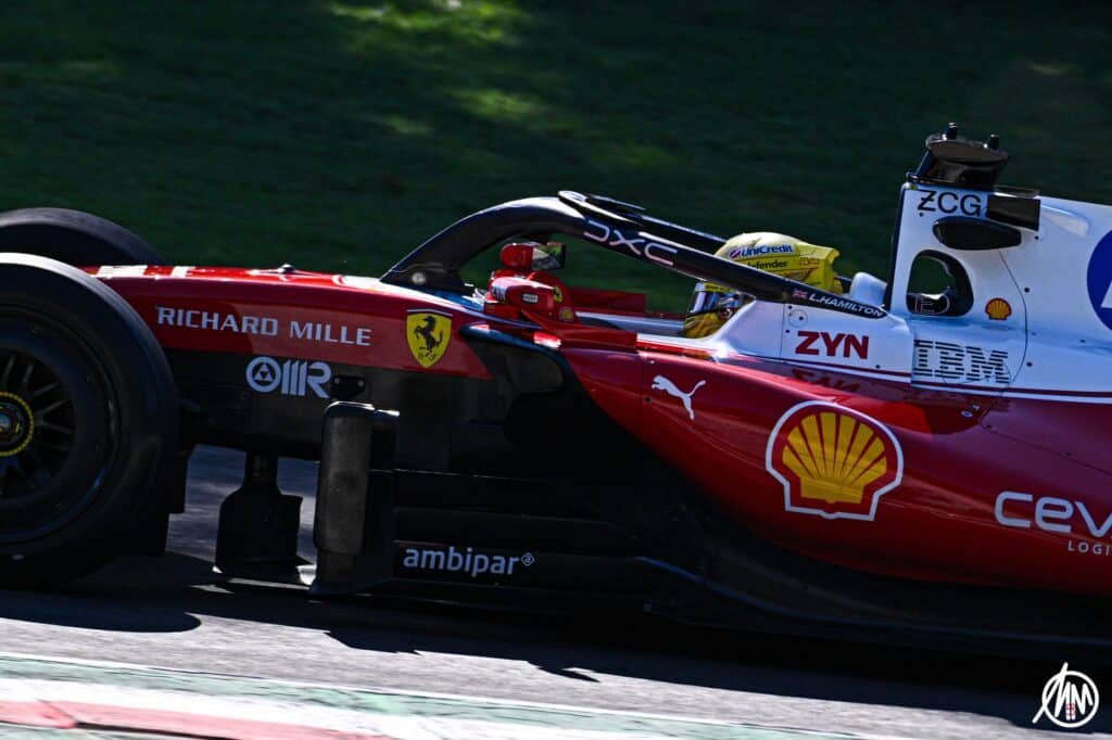 hamilton test ferrari imola