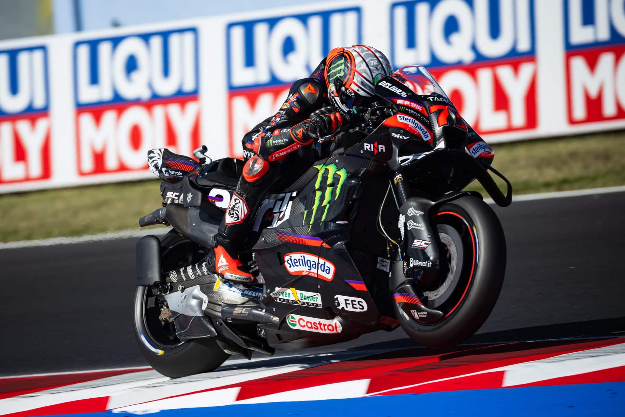 Marco Bezzecchi, Aprilia Racing, in azione a Misano