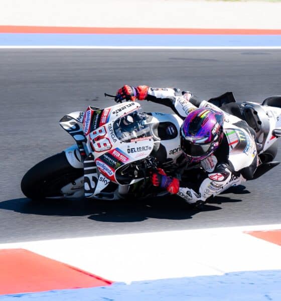 Jorge Martin durante il GP di Misano 2026 (© Press Piaggio Group)