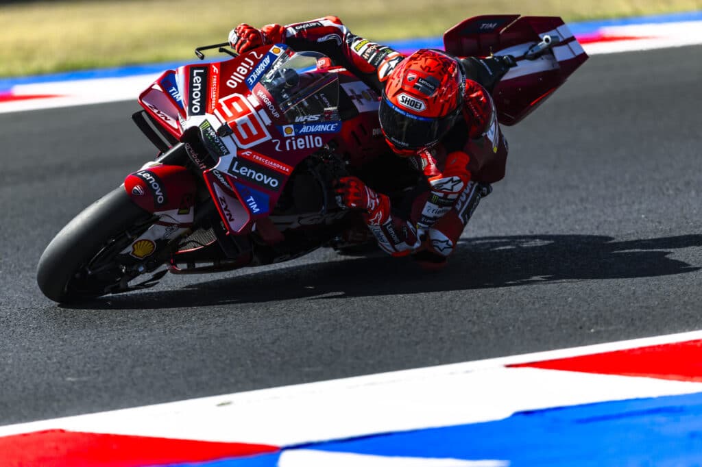 Marc Marquez, Ducati Lenovo Team, vincitore della Sprint a Misano
