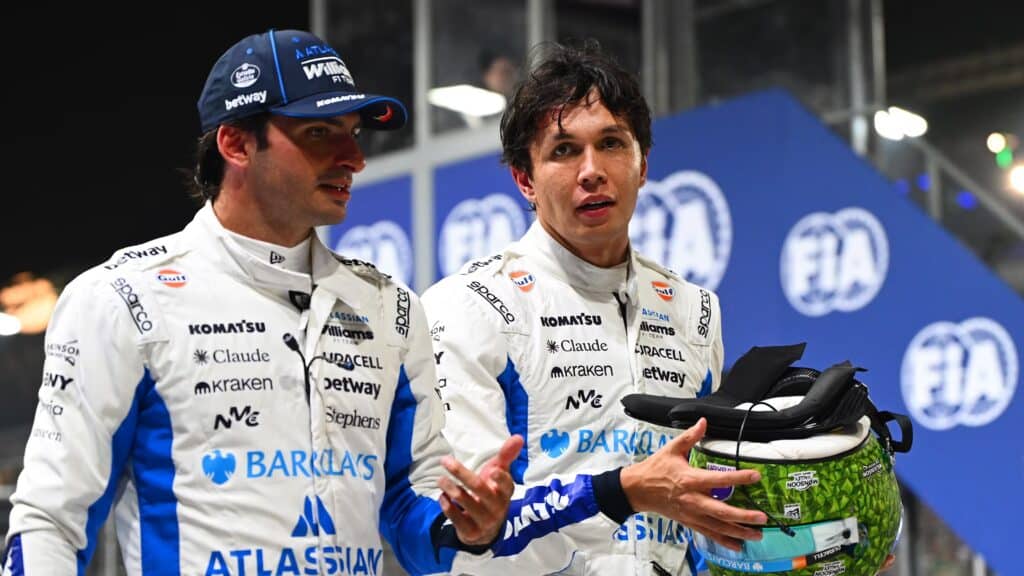 Carlos Sainz con Alex Albon, Williams F1 Team
