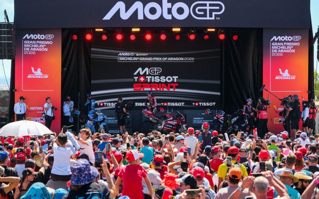 Il podio Sprint ad Aragon