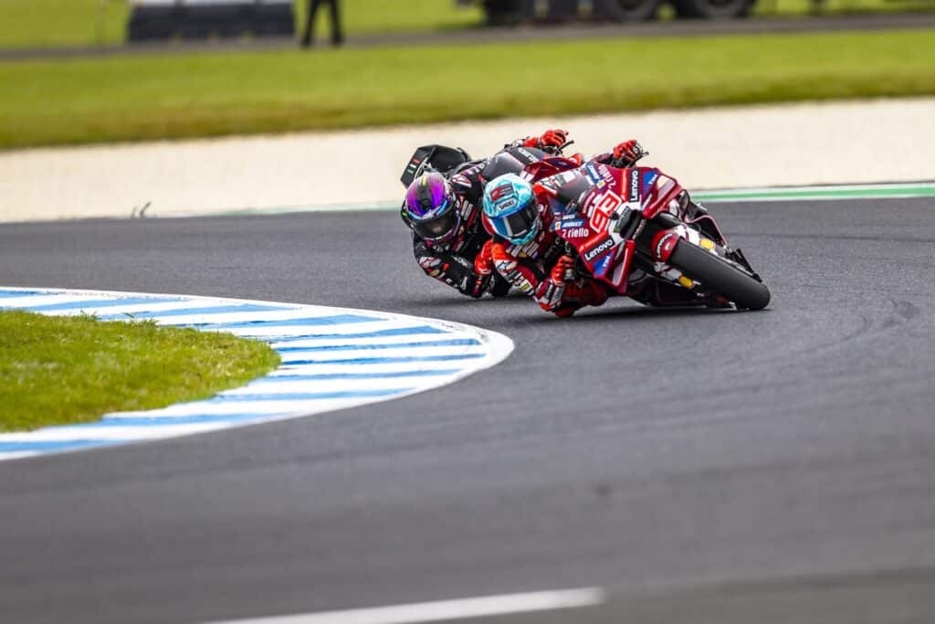 Marc Marquez e Jorge Martin nella Sprint Race in Australia (© Ducati Media House)