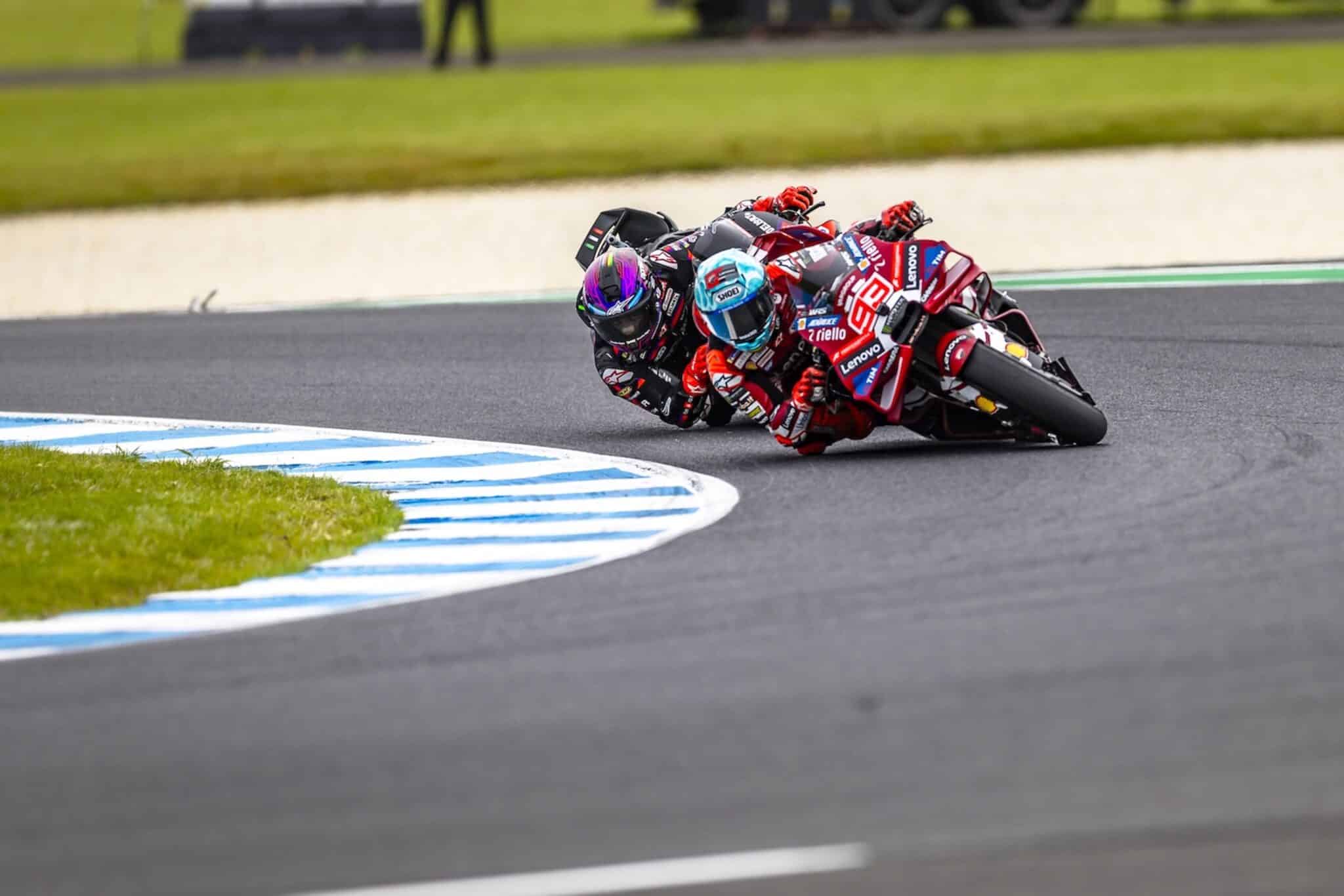 Marc Marquez e Jorge Martin nella Sprint Race in Australia (© Ducati Media House)
