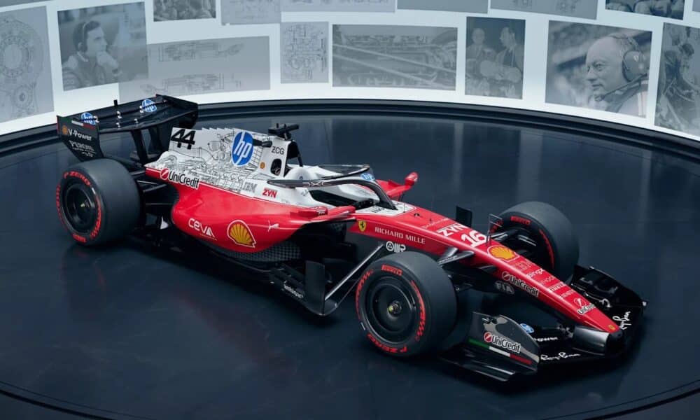 La Ferrari SF-26 con la livrea speciale per Austin (© Ferrari Media Centre)